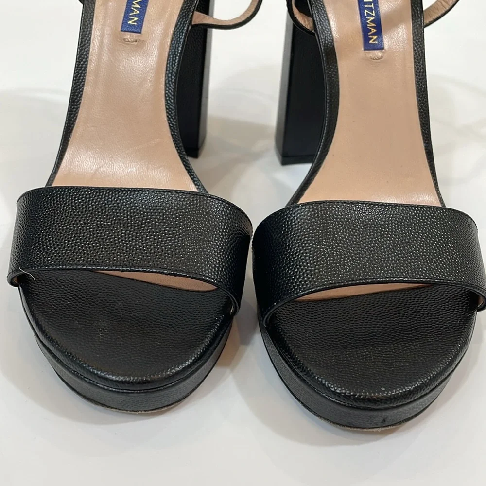 Stuart Weitzman Sunray Heels 2025 Size 8.5 Black EUC
